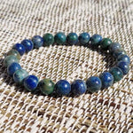 Chrysokoll-Stein-Armband - 8 oder 12 mm AA-Perlen - Vignette | Achamana