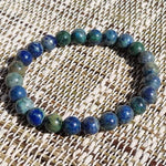 Chrysokoll-Stein-Armband - 8 oder 12 mm AA-Perlen - Vignette | Achamana
