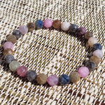 Farandole-Armband aus facettierten Saphirperlen AA 8mm - Vignette | Achamana