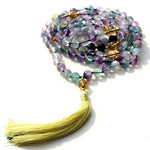 Regenbogen-Fluorit-Mala-Halskette – 108 8 mm AA-Perlen - Vignette | Achamana