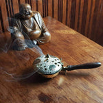 Großes Weihrauchfass aus Bronze mit Gravur und Ziselierung - Vignette | Achamana