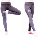 Synergy Chakra graue Yoga-Leggings - Vignette | Achamana