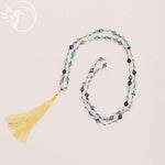 Regenbogen-Fluorit-Mala-Halskette – 108 8 mm AA-Perlen - Vignette | Achamana