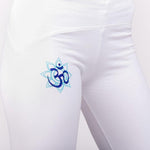 Pantalón de yoga blanco mujer - Om Shanti - Vignette | Achamana