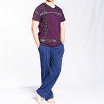 Pantalon yoga homme- coton bio - longueur ajustable - Vignette | Achamana