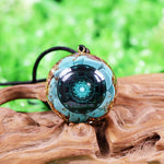 Colgante de orgonita Sri yantra turquesa - Vignette | Achamana