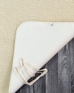 Grand tapis de yoga blanc Kundalini - latex, laine mérinos 2,00 m - Vignette | Achamana