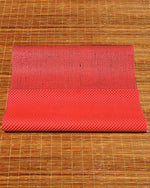 Tapis de yoga écologique rouge corail en gomme naturelle et jute tressée - Vignette | Achamana