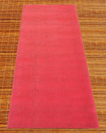 Tapis de yoga écologique rouge corail en gomme naturelle et jute tressée - Vignette | Achamana