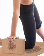 Pack yoga Mandala Tapis liège+ blocs liège + Sangle + Sac - Vignette | Achamana