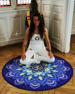 Tapis de yoga rond yoga et méditation Mandala - Vignette | Achamana
