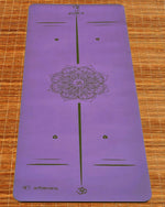 Tapis de yoga pro - Mandala Om lignes de position - Lavande - Vignette | Achamana