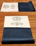 Tapis de yoga écologique caoutchouc naturel chanvre - 7 chakras - impression Or - Vignette | Achamana