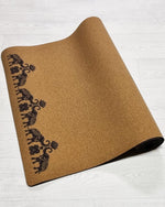 XL-Yogamatte aus Kork und Gummi - Elefant-Fresko - Vignette | Achamana