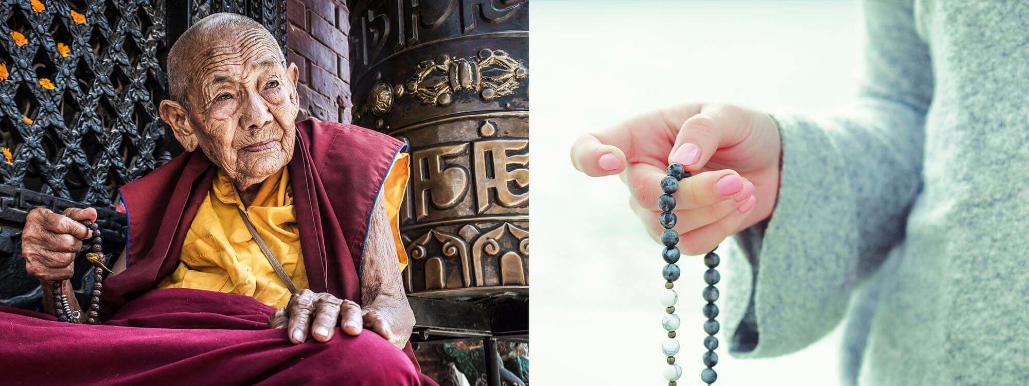 Chapelet bouddhiste : un objet spirituel et accessoire de mode