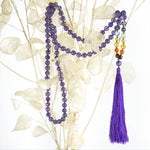 Mala Ametyst Halskette 7 Chakren 108 facettierte Perlen 8mm - Vignette | Achamana