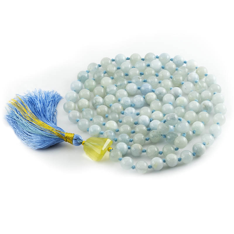 Colliers mala Aigue marine et Topaze jaune | Achamana