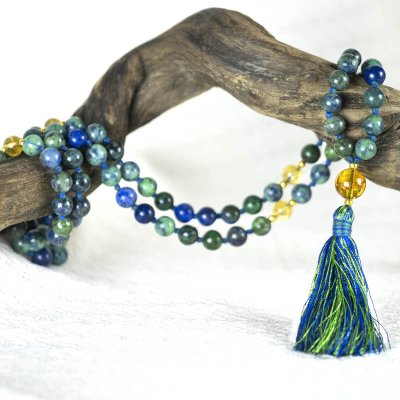 Colliers malas Chrysocolle et Citrine | Achamana