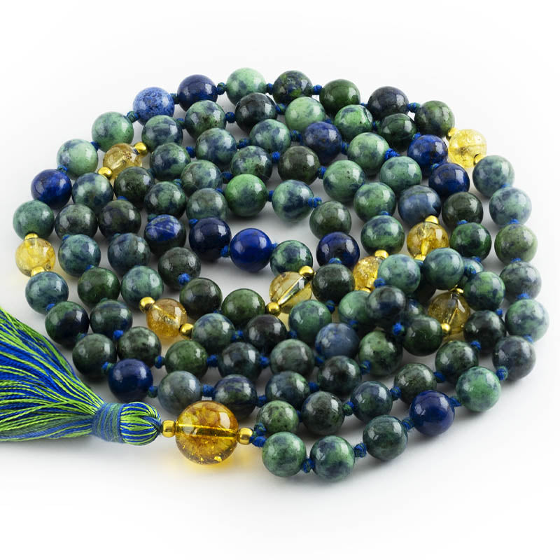 Mala Chrysocolle et Citrine | Achamana