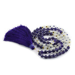 Mala Halskette Mondstein - Amethyst - 6 mm AA-Perlen - Vignette | Achamana