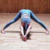 Tenue de yoga bleu-gris - Ensemble yoga legging + tee shirt débardeur yoga mandala | Achamana