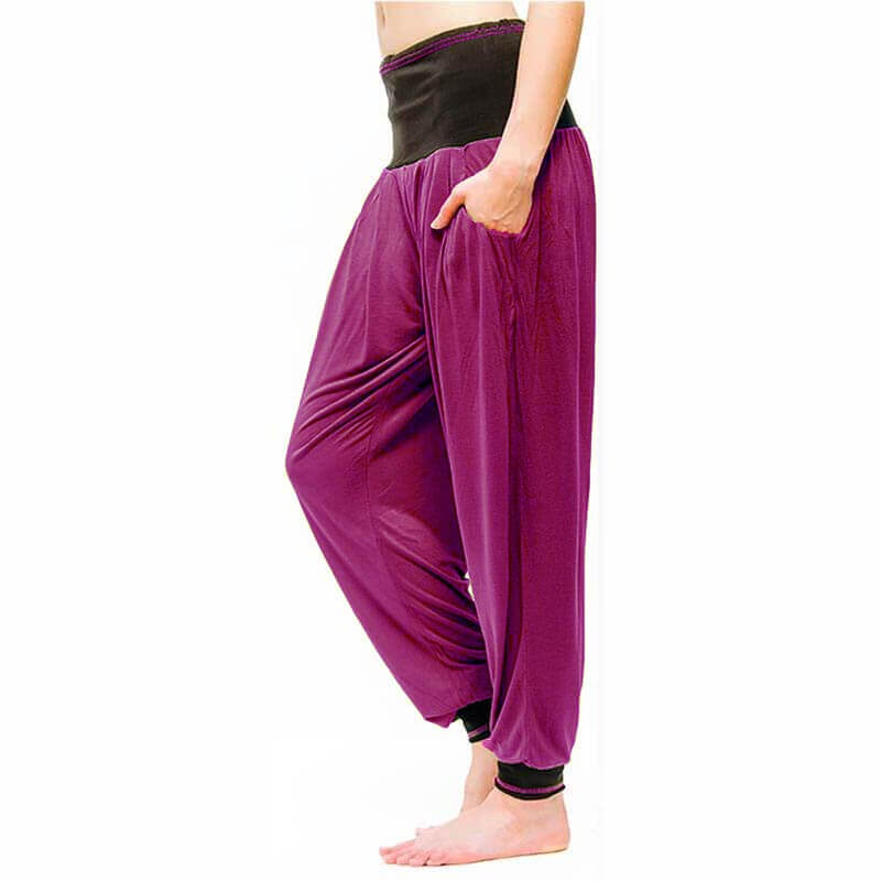 Women's wide yoga pants - Vinyasa - Black