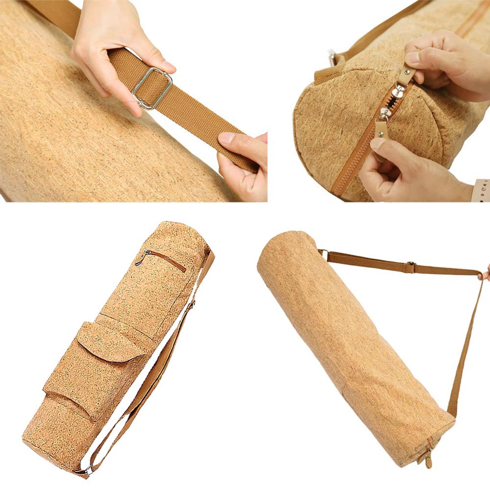 meilleur sac yoga - sac yoga en liège spacieux avec large bandoulière | Achamna