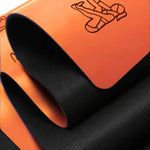 Tapis de yoga pro pour débutant et confirmé antidérapant - caoutchouc éco PU 5mm - Asana practice Orange - Vignette | Achamana