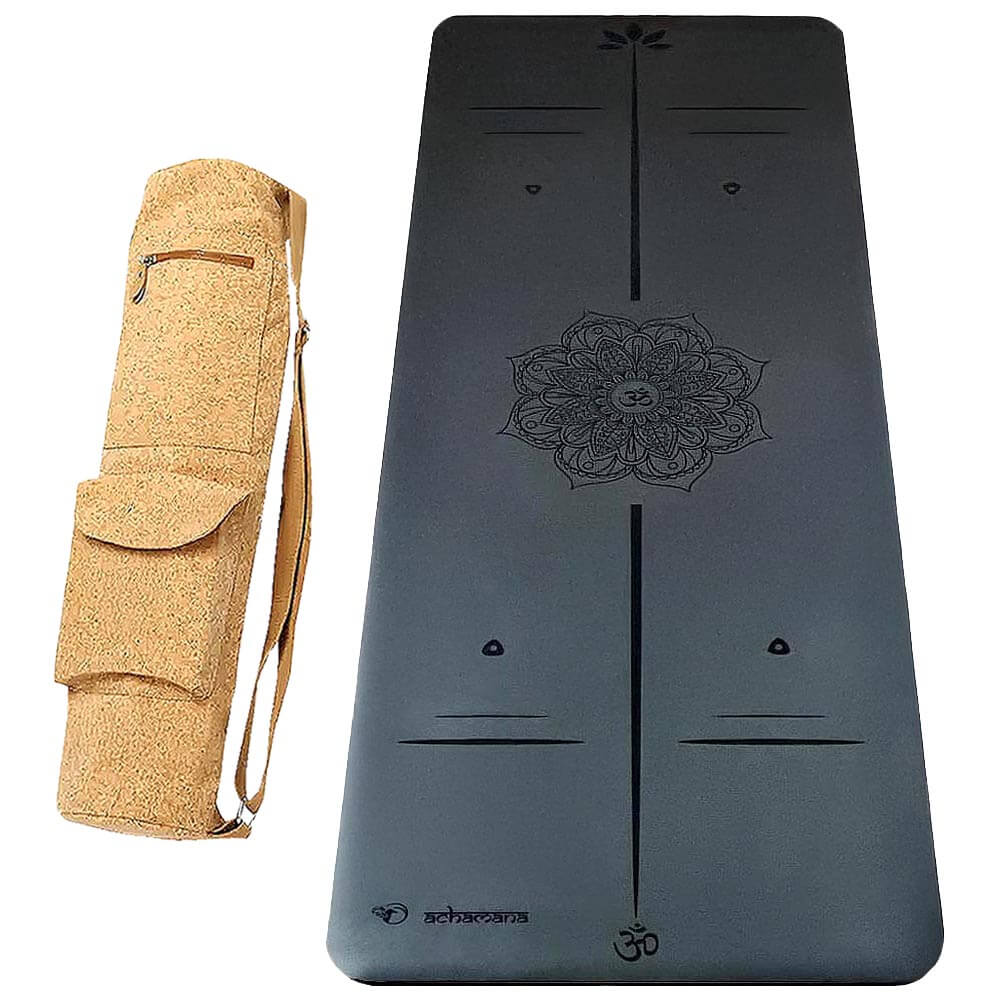 Tapis yoga decathlon - vendu sur decathlon - ultra antidérapant - caoutchouc et similicuir | Achamana