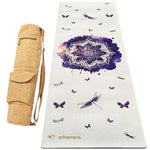 Tapis yoga écologique caoutchouc et chanvre - Rose de mandala - Vignette | Achamana