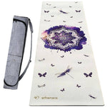 Tapis yoga écologique caoutchouc et chanvre - Rose de mandala - Vignette | Achamana