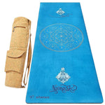 Tapis de yoga épais 6mm - Conception 3 plis - Namasté turquoise - Vignette | Achamana