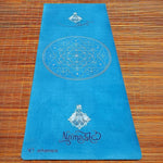 Tapis de yoga épais 6mm - Conception 3 plis - Namasté turquoise - Vignette | Achamana