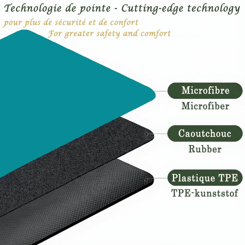 meilleurs tapis de yoga - nouvelle technologie de pointe - 3 matières associées Confort et sécurité | Achamana