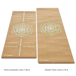 Grand tapis de yoga liège fleur de vie Or - 2,15 m - Vignette | Achamana