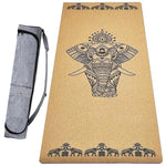 XL cork and rubber yoga mat - elephant fresco - Vignette | Achamana