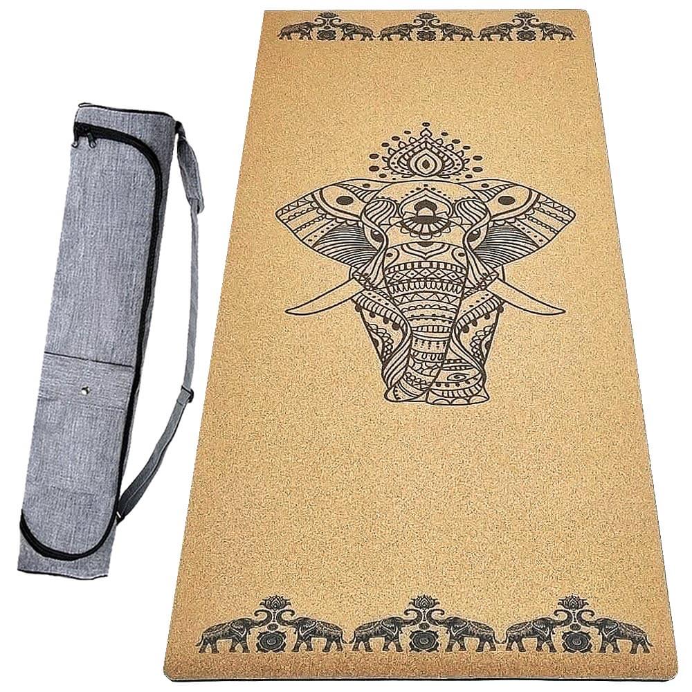 Boutique yoga Paris - Tapis de yoga liège avec sac yoga | Achamana