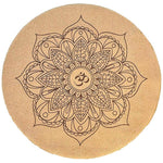 Tapis de yoga et méditation caoutchouc et liège Mandala Om - Vignette | Achamana