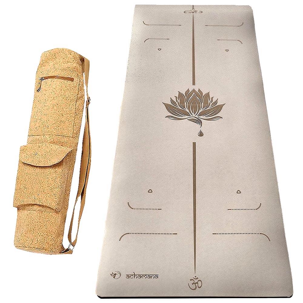 tapis yoga vu decathlon - Nouvelle conception 3 matériaux thermocollés - Sac de yoga en liège | Achamana