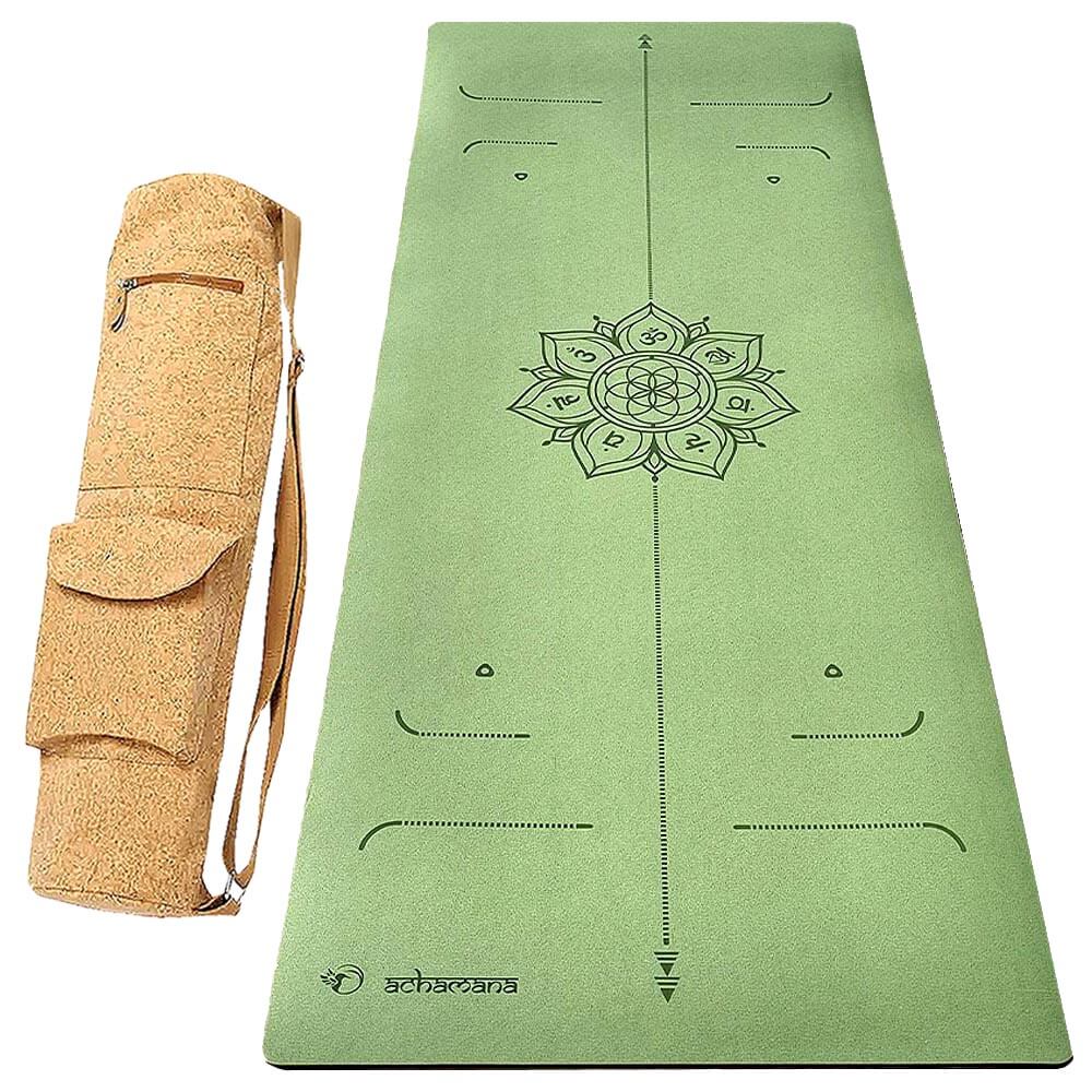 Tais yoga vendu sur Décathlon - surface ultra antidérapante  + sac yoga liège | Achamana