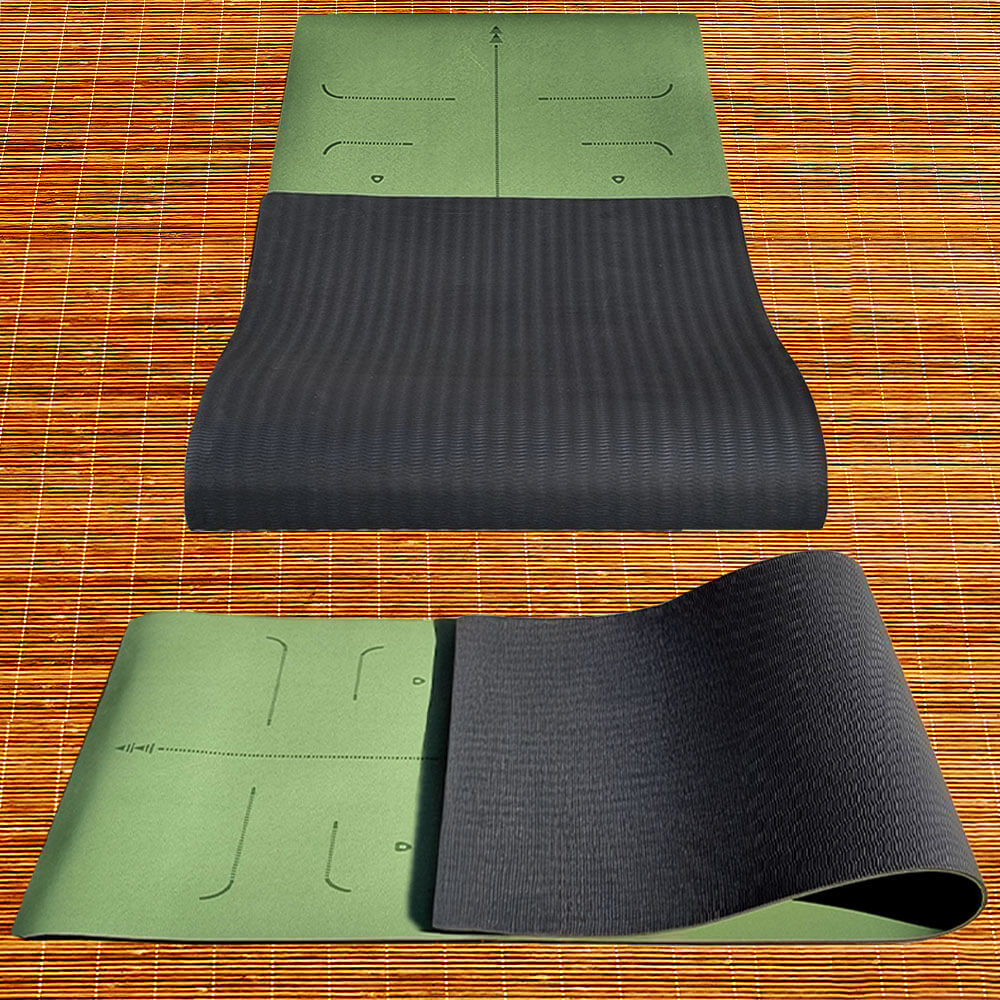 Tapis de yoga antidérapant nouvelle génération - 3 plis thermocollés - plus de confort, plus de sécurité | Achamana
