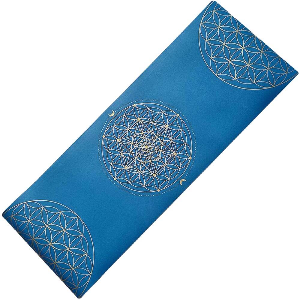 Tapis de yoga ultra antidérapant TPE et PU Métatron bleu | Achamana