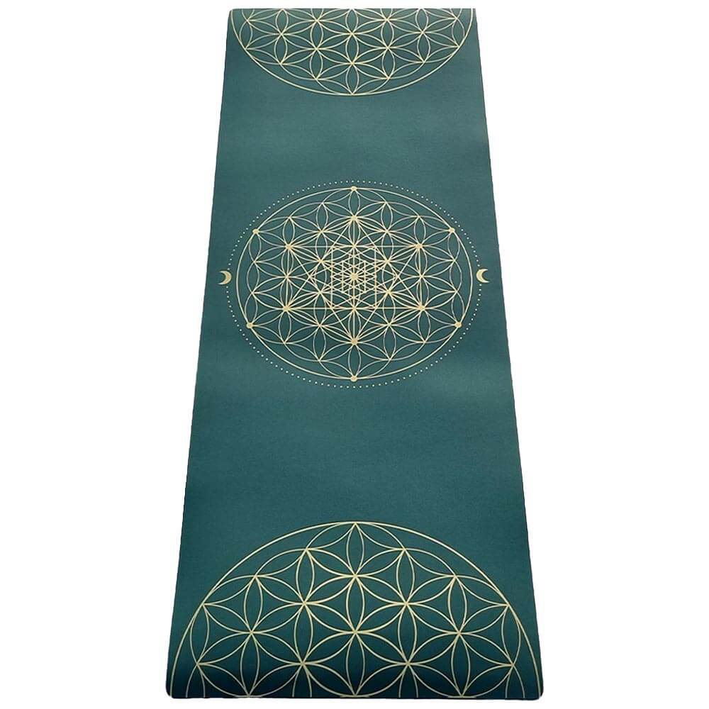 Meilleurs tapis de yoga éco-responsables  ultra antidérapant - Métatron - fleur de vie | Achamana