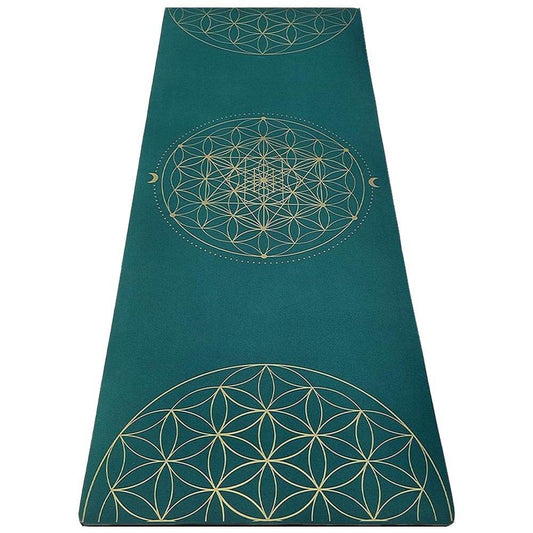 Tapis de yoga ultra antidérapant TPE et PU - Métatron Vert | Achamana