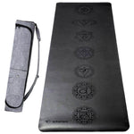 Tappetino da yoga Pro - lattice e similpelle - Spessore 5 mm - 7 chakra incisi - Vignette | Achamana