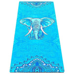 Tapis de yoga 5mm -Postures confort - Eléphant bleu - Vignette | Achamana