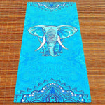 Tapis de yoga 5mm -Postures confort - Eléphant bleu - Vignette | Achamana