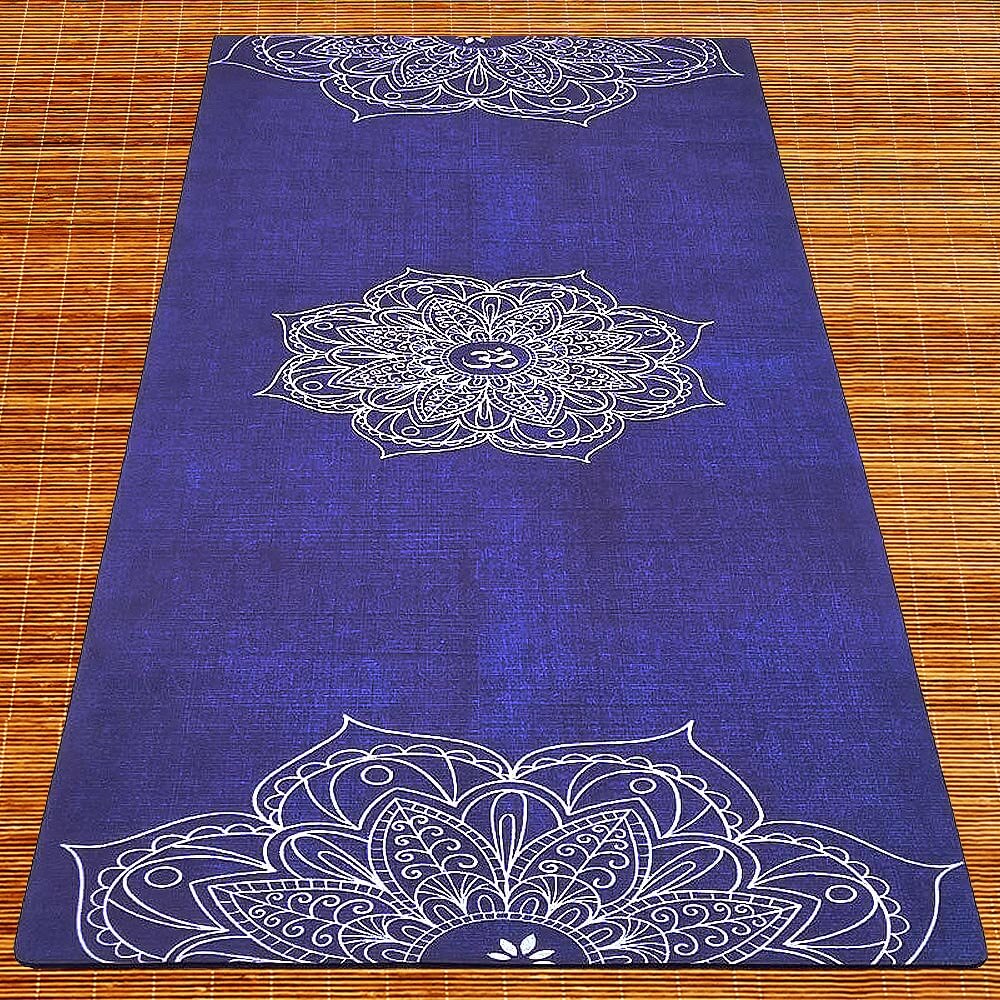Yoga tapis - latex et eco microfibre - design mandala Om - boutique yogi | Achamana