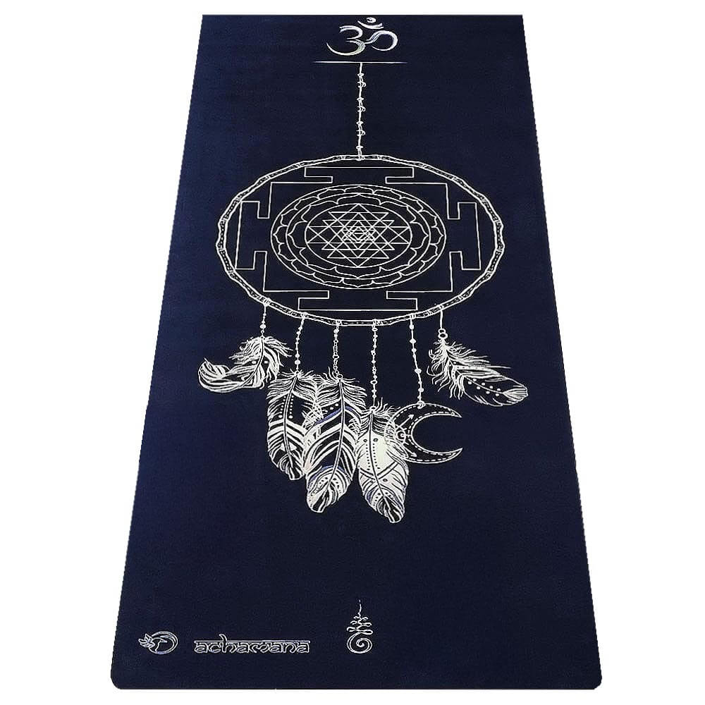 Tapis yoga ecologique antiderapant - latex - design Sri yantra | magasin yoga Bruxelles Achamana