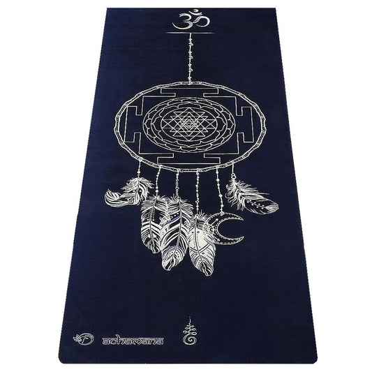 Tapis yoga ecologique antiderapant - latex - design Sri yantra | magasin yoga Bruxelles Achamana
